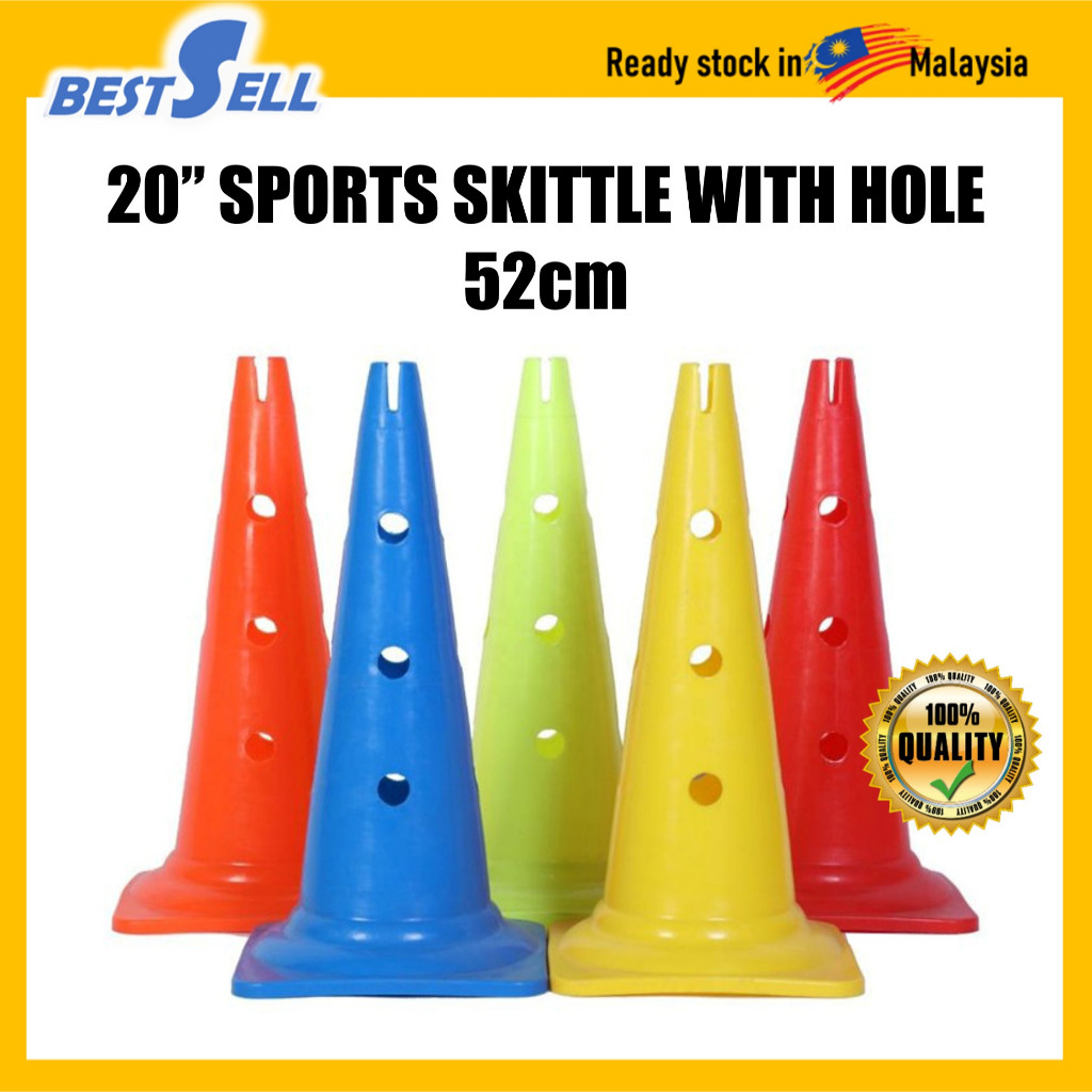 Sports Skittle Cone 20" ️Sports Skittles มีรู ️ 50cm