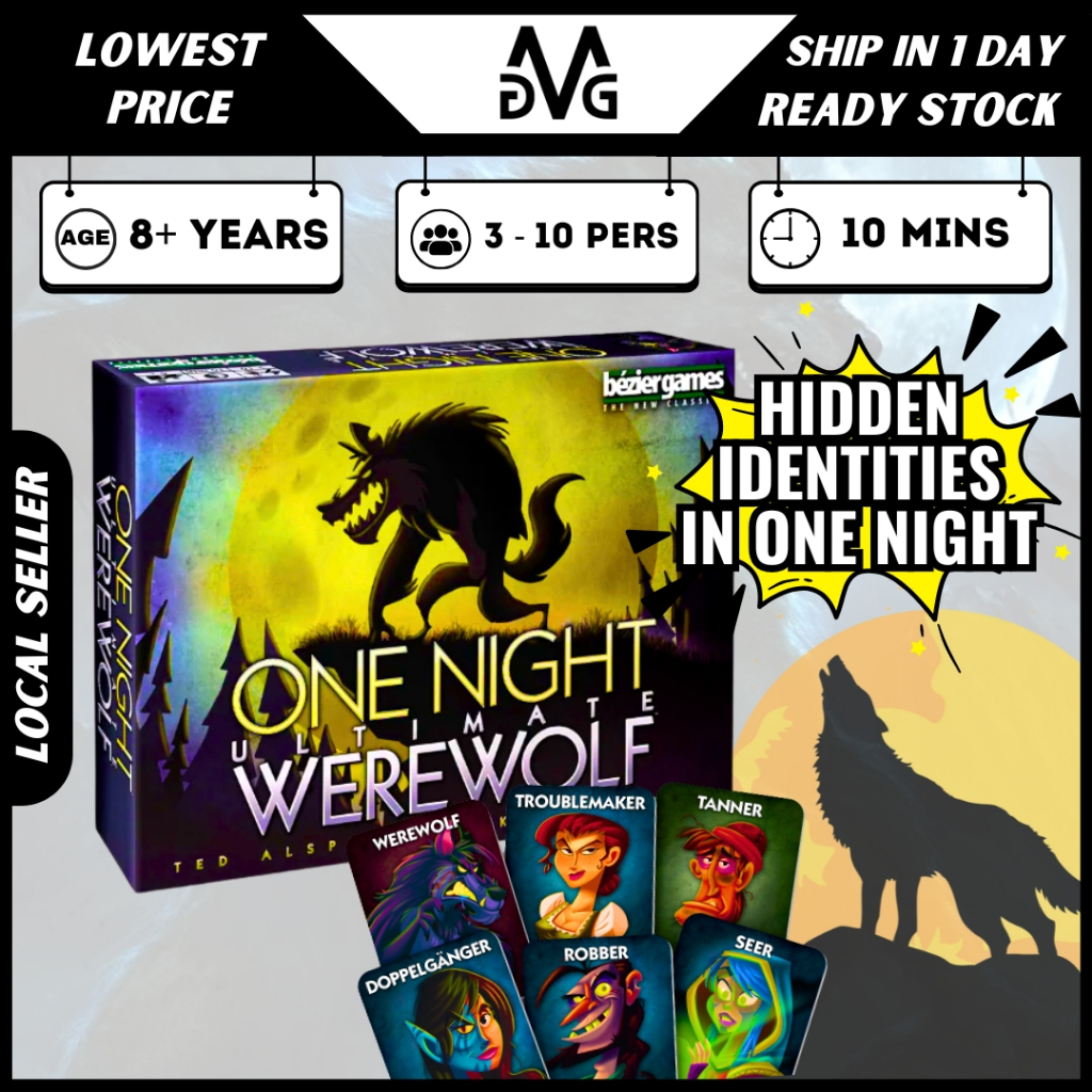 Werewolf One Night Card Games Board Games for Kids Family Friends Adult Children Party Game Uno Expl