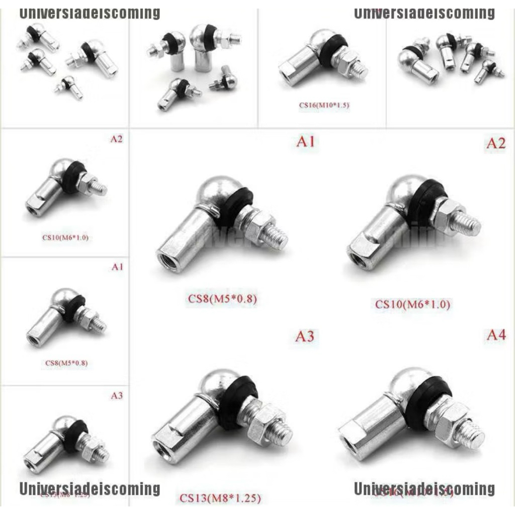 Universiadeis Joint Rod End Bearing M5 M6 M8 M10 มุมขวา Cs8/Cs10/Cs13/Cs16