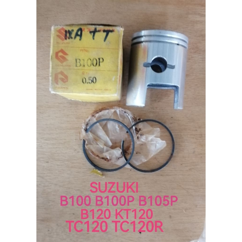 SUZUKI B100 B100P B105P B120 KT120 TC120 TC120R NOS SGP PISTON & RING SET ขนาด 0.50