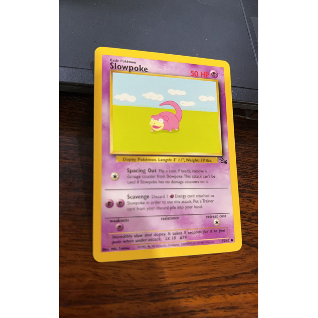 Pokemon Tcg - ฟอสซิล Slowpoke วินเทจ