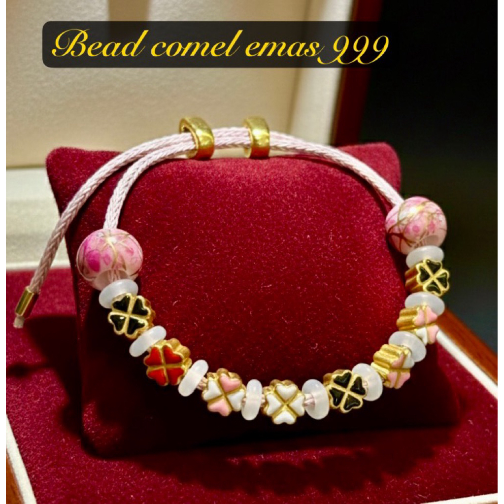 ลูกปัด bunga clover emas999 tulen