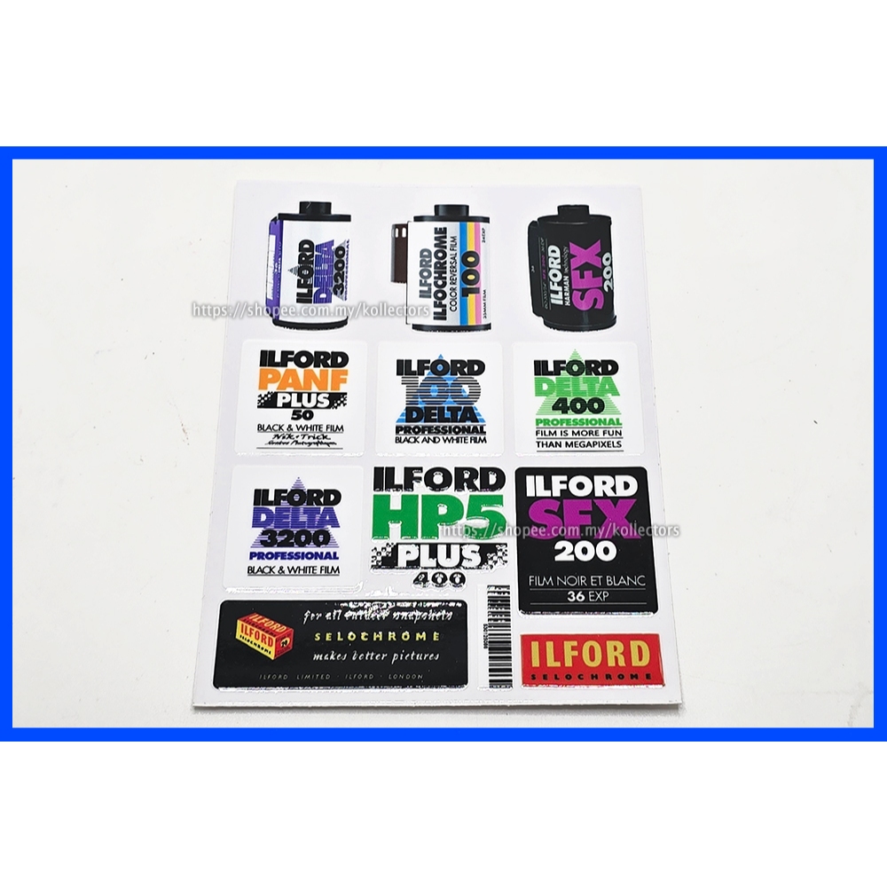 สติ๊กเกอร์ฟิล์ม Ilford คุณภาพสูงกันน้ํา One Sheet Transfer Film Roll Vintage Retro Accessories