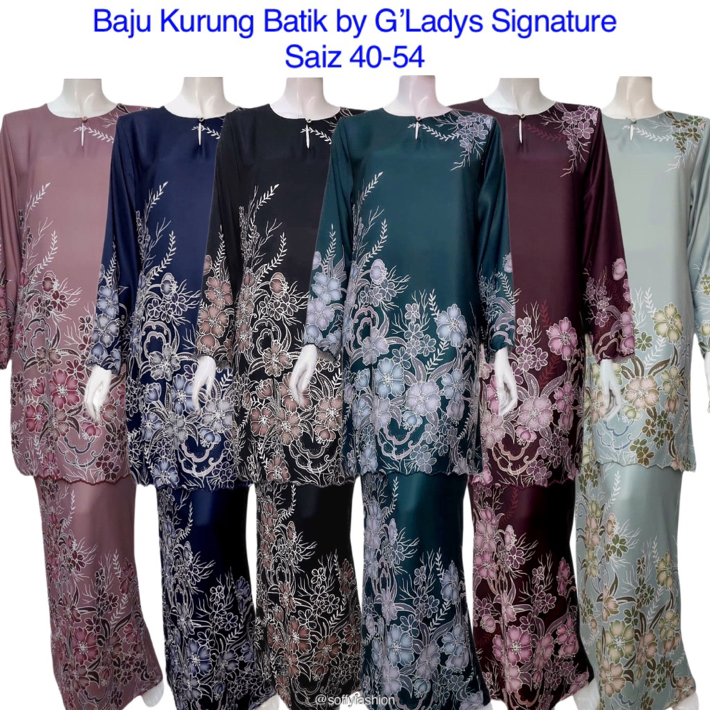 K678 BAJU KURUNG BATIK GLADYS ลายเซ็น SAIZ 40-54