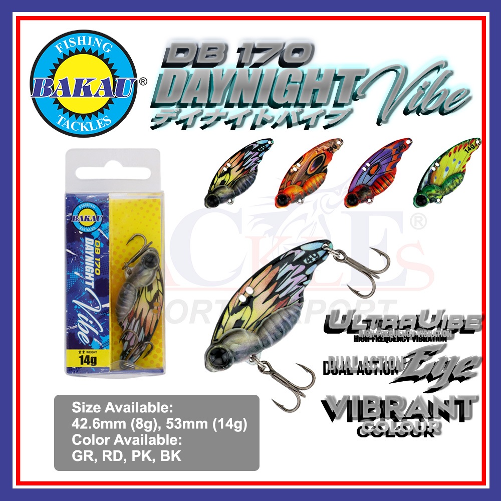 Bakau DayNight Vibe DB 170 Ultra Vibe Umpan Pancing Vibe (8g&14g) TCE Tackles