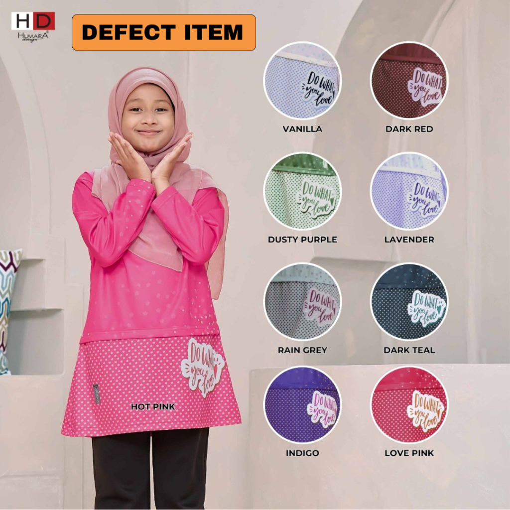 DEFECT ITEM : KIDS JUNIOR AMIRA - KIDS AMIRA JERSY MICRO FIBER (ขนาด 6 - 18)