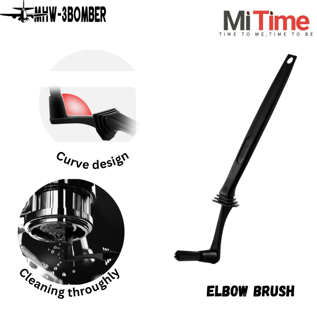 MHW-3BOMBER - แปรงทําความสะอาดเครื่องเอสเปรสโซทําความสะอาดเครื่องชงกาแฟแปรงไนลอนแปรงข้อศอก