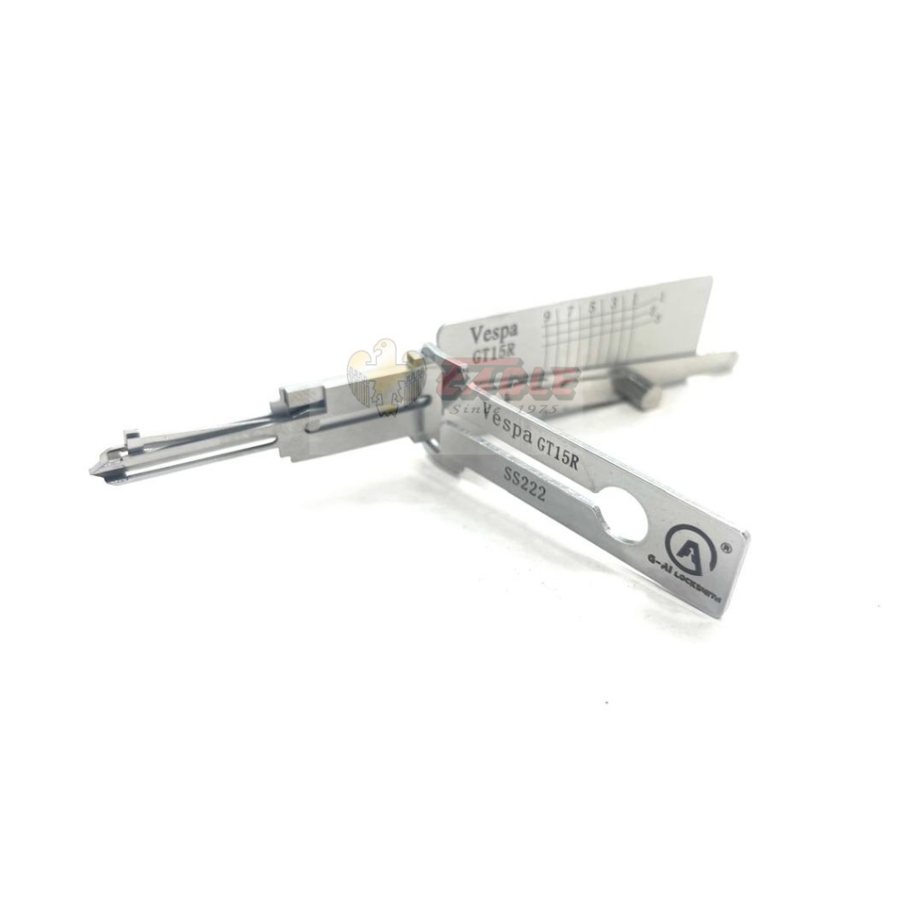 Lishi Vespa Piaggio GT15R / SS222 2-in-1 Pick & ถอดรหัส (มอเตอร์ไซค์)