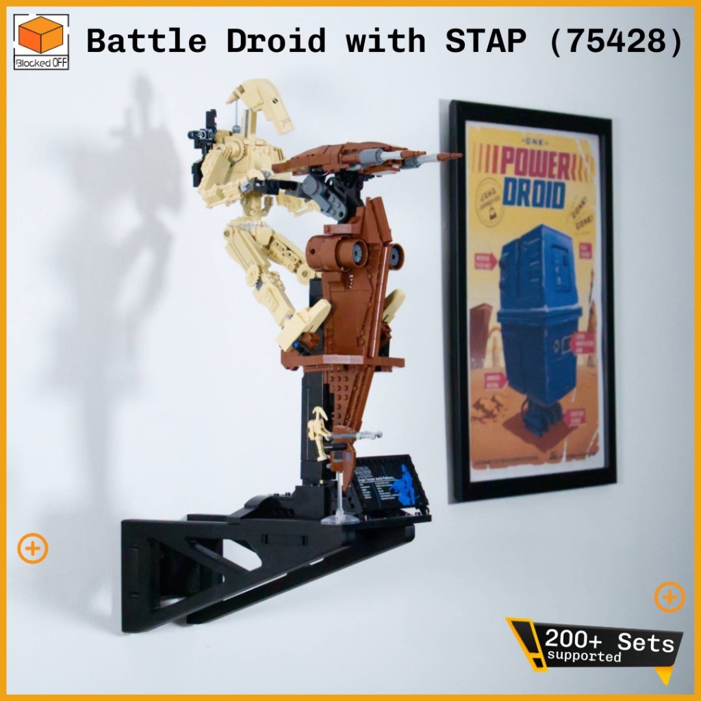 ขาตั้งจอแสดงผลสําหรับ Lego Star Wars Battle Droid พร้อม STAP (75428)