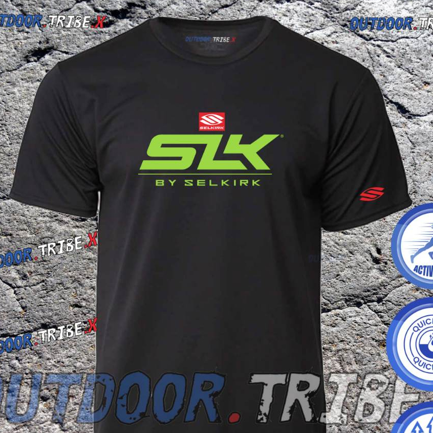 SELKIRK SLK LIME PICKLEBALL SHIRT PADDLE TENNIS COURT BADMINTON RUNNING MICROFIBER DRIFIT SHIRT