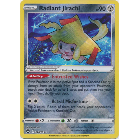 Pokemon TCG Radiant Jirachi 120/195 Radiant (ภาษาอังกฤษ)