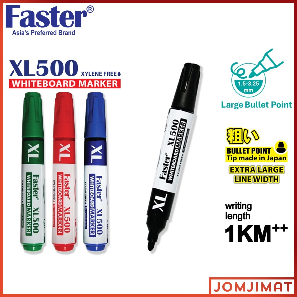 Faster XL500 ปากกามาร์กเกอร์ไวท์บอร์ดขนาดใหญ่พิเศษ MF-XL500 / ปากกามาร์กเกอร์ไวท์บอร์ด Faster