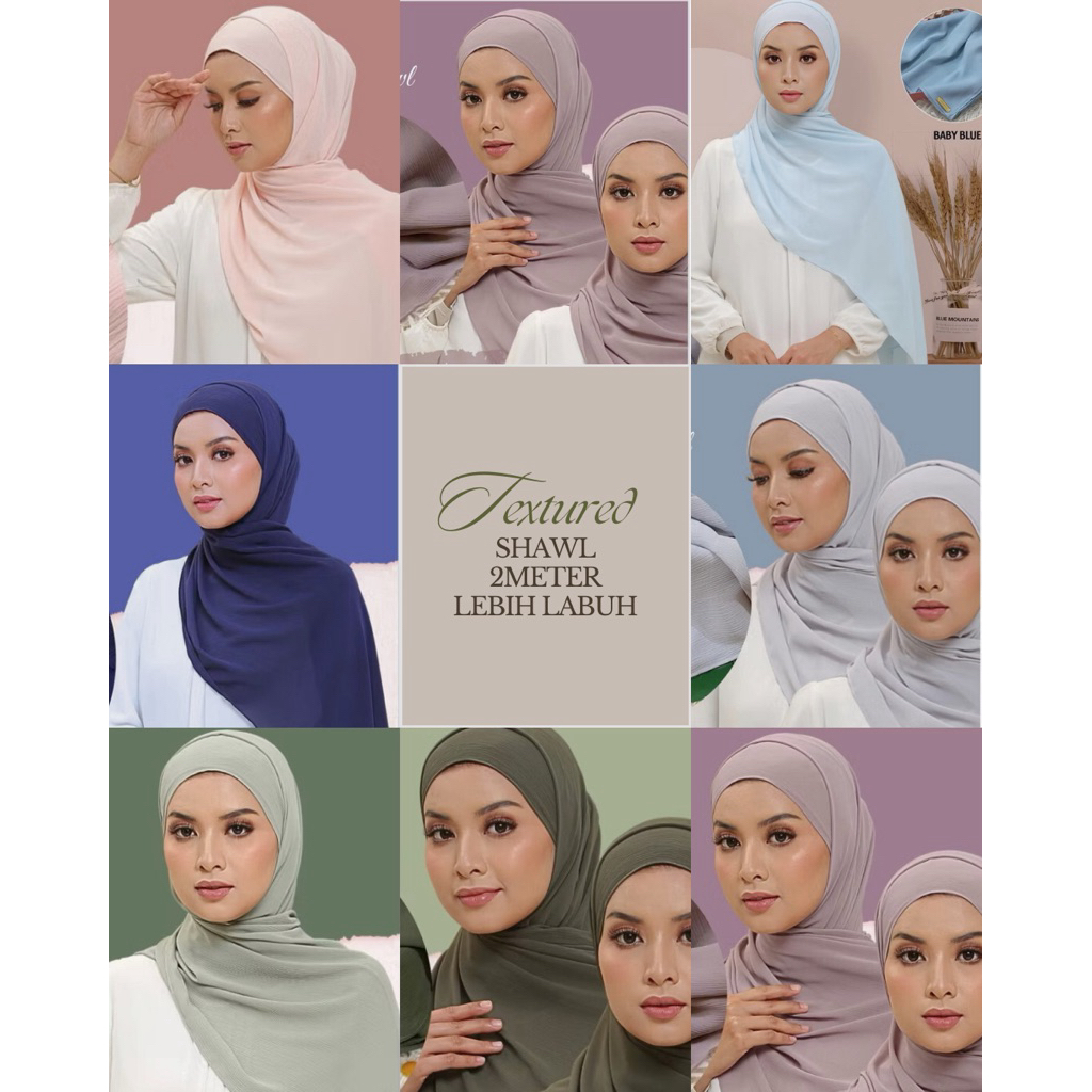 SHAWL LABUH (2MX0.7M) พร้อมกล่อง Aurabella
