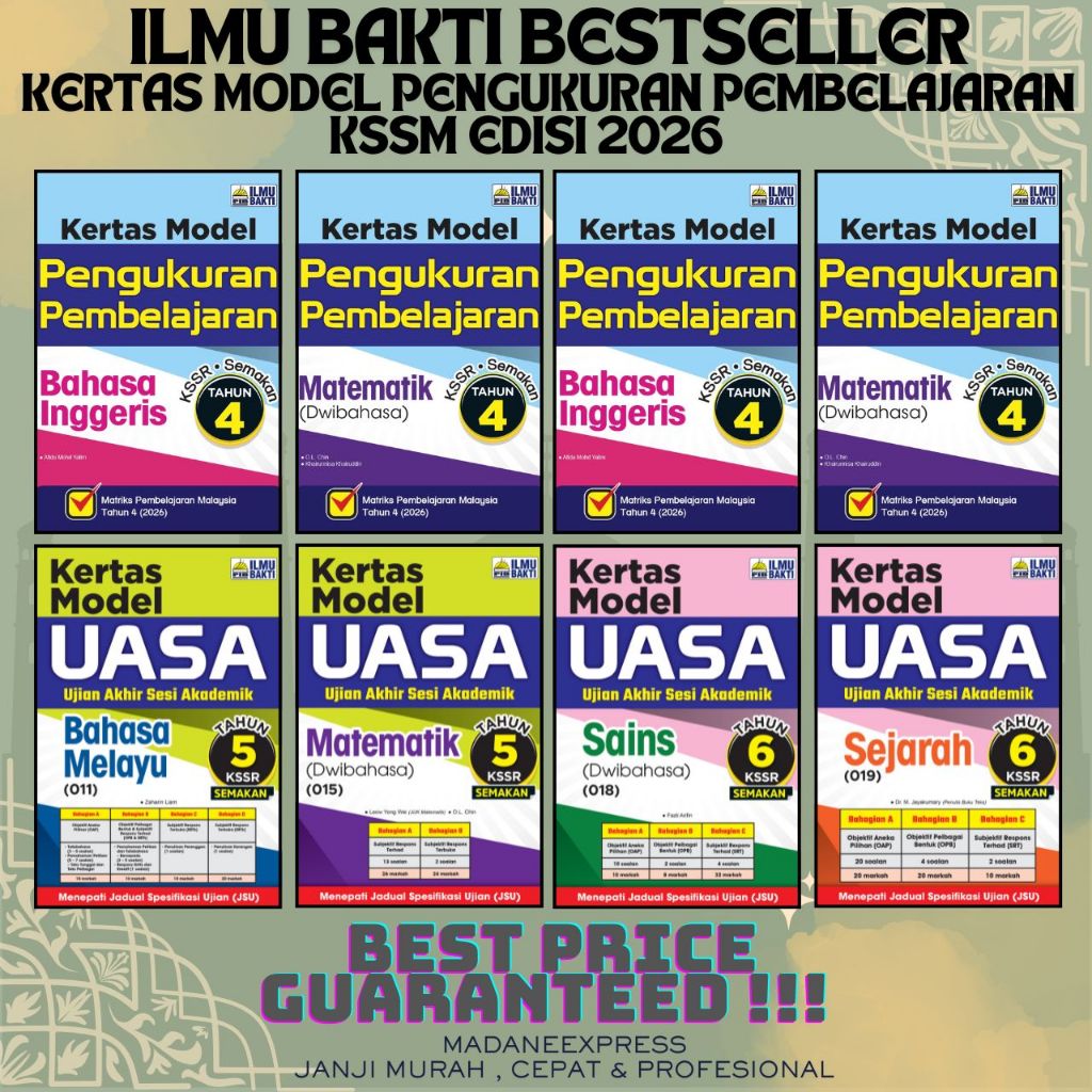[XPRESS] BESTSELLER BAKTI SCIENCE: LEARNING & UASA MEASUREMENT MODEL PAPER YEAR 4.5.6 KSSR