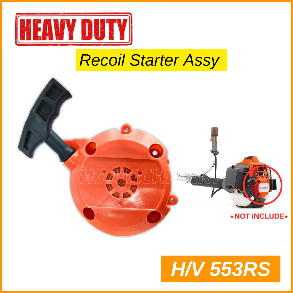 Heavy Duty Husqvarna 553RS เครื่องตัดหญ้า Recoil Starter Assy เพลาตรง Mesin Rumput Galah