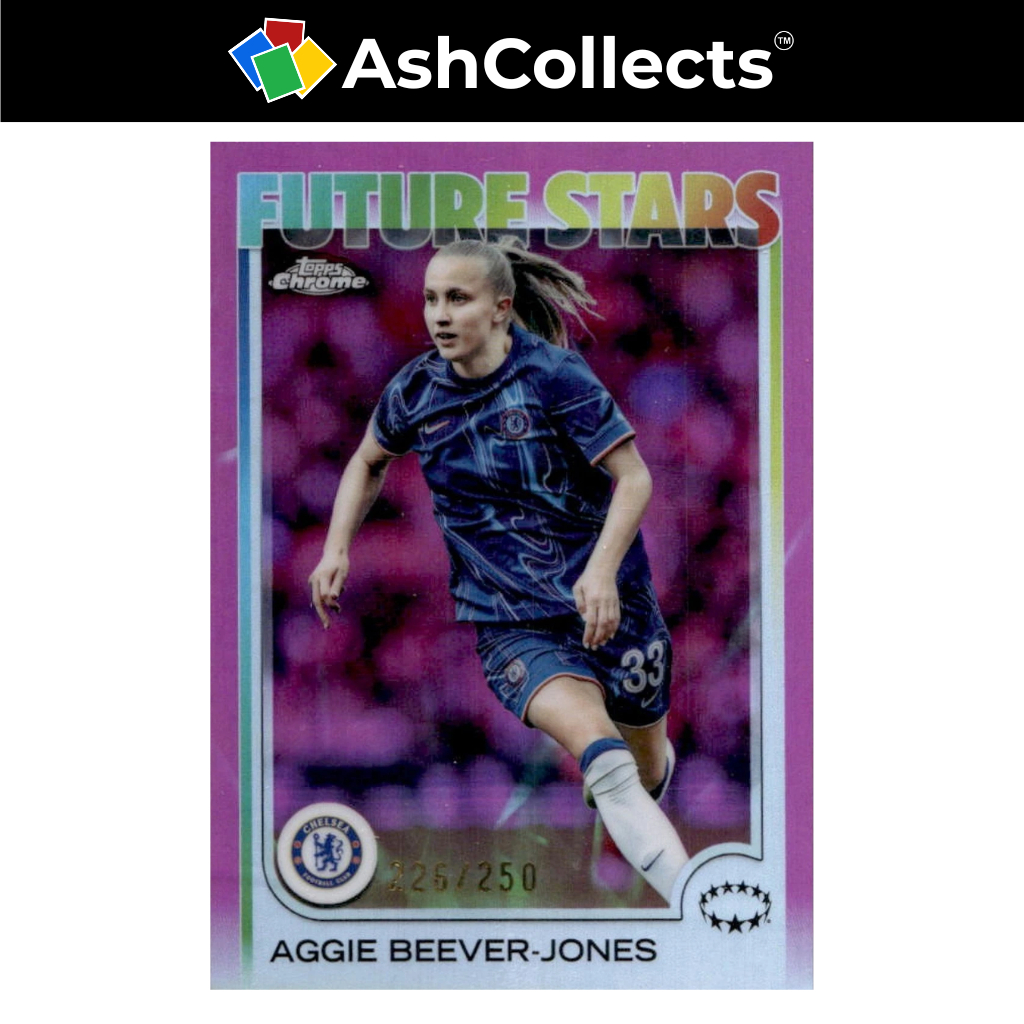 2024-25 Topps UEFA Womens Chrome Aggie Beever-Jones Pink Refractor /250 Chelsea Women [AshCollection