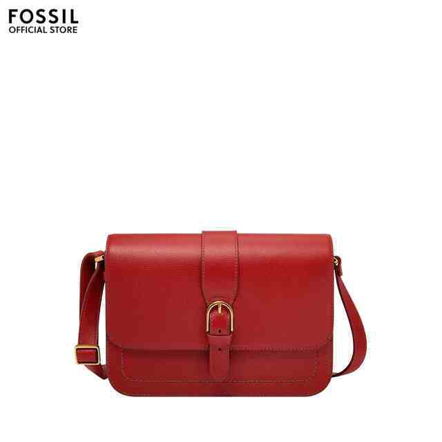 Fossil Womens Zoey Crossbody Bag ( ZB11021611 ) - หนังแดง