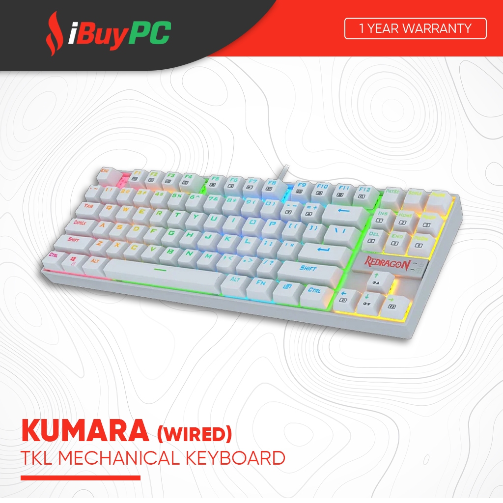 REDRAGON K552 Kuara Hotswappable 87 คีย์ TKL RGB คีย์บอร์ดแบบกลไก