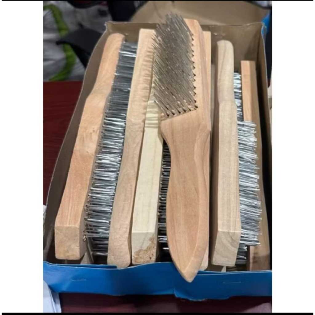 Heeman4u แปรงลวดเหล็กด้ามไม้คุณภาพสูง 106 & 206