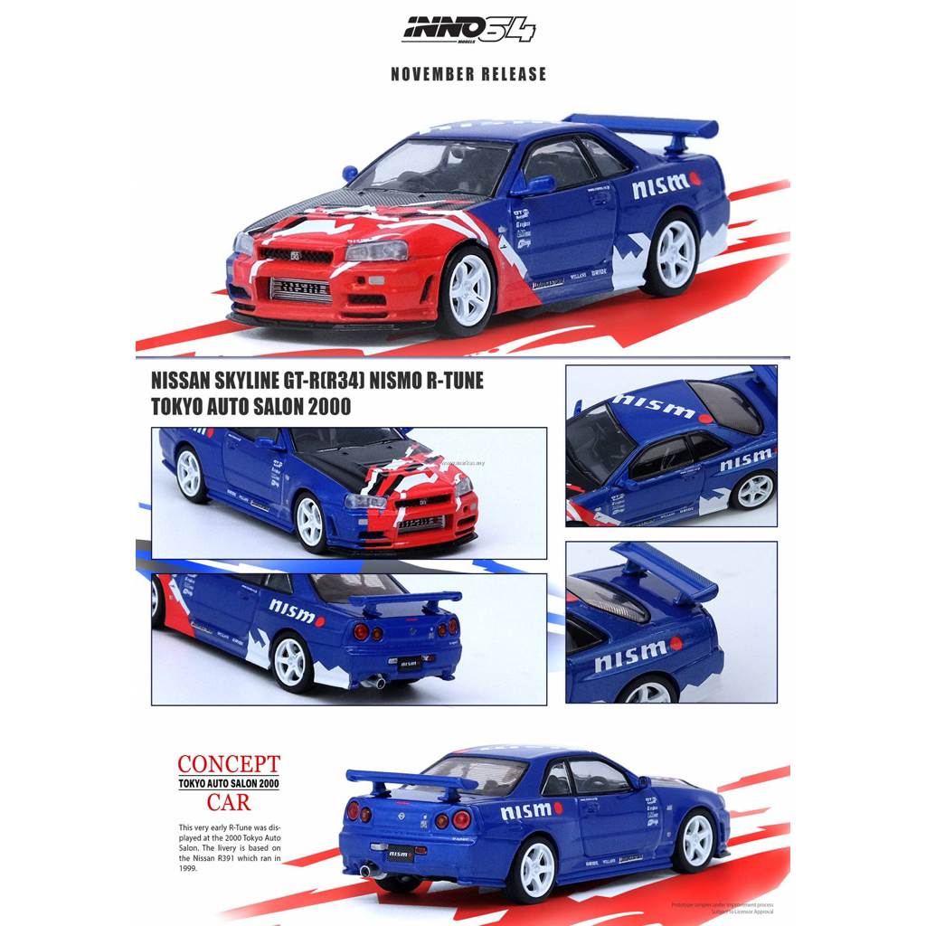 Inno64 NISSAN SKYLINE GT-RCR34) NISMO R-TUNE TOKYO AUTO SALON 2000