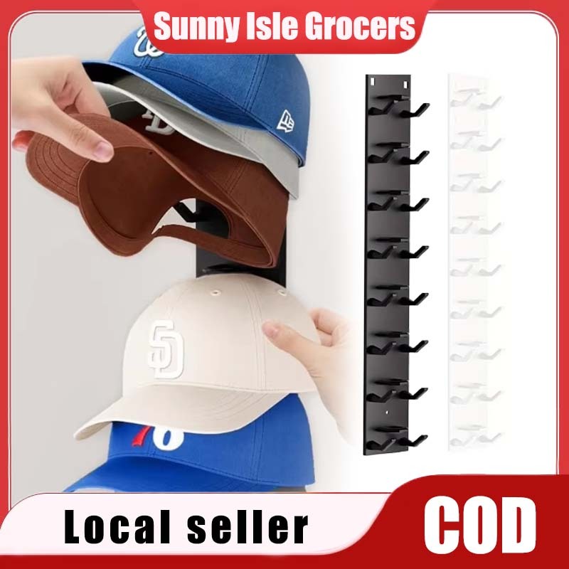 Closet Hat Rack Plastic : Multi-Cap Organizer for Duckbill Cap & Baseball Cap, Door Storage Holder