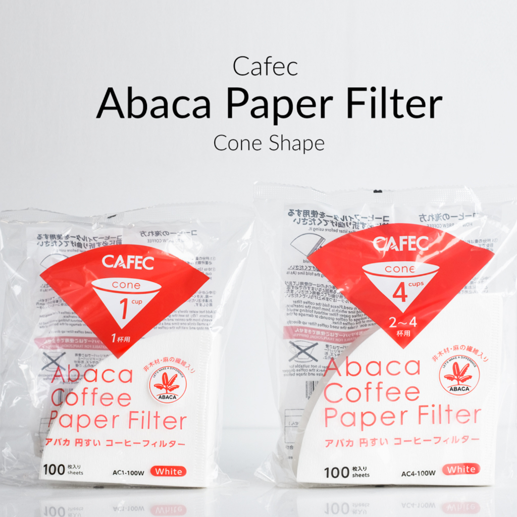 [ไอคอนกาแฟ] กระดาษกรอง CAFEC V60 ผลิตจากญี่ปุ่น 100 ชิ้น CAFEC 三洋 Abaca