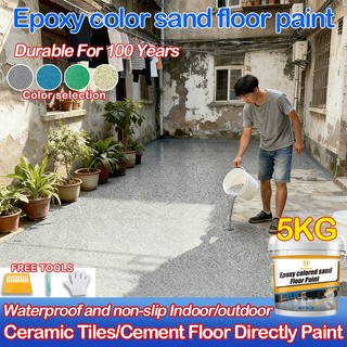 100-Year Durable Epoxy Sand Floor Paint Epoxy Cement Paint Imitation Marble High Gloss Waterproofing and Anti Slip