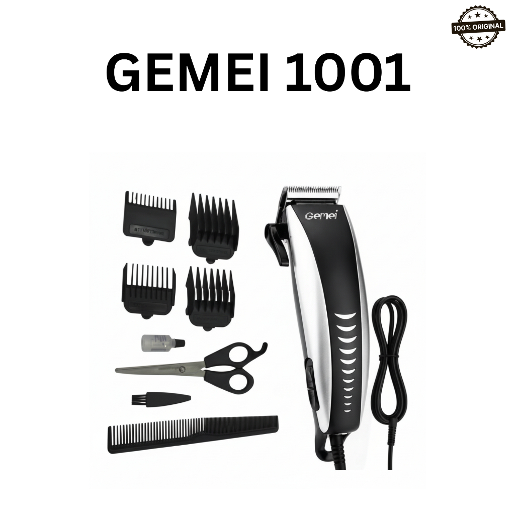 GM-1001 GEMEI Professional Hair Cut Shaver Trimmer Clipper Set