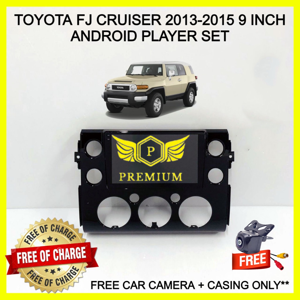 TOYOTA FJ CRUISER 2013-2015 (UV BLACK) 9INCH ANDROID PLAYER SET (ฟรีกล้องติดรถยนต์ + CASING)