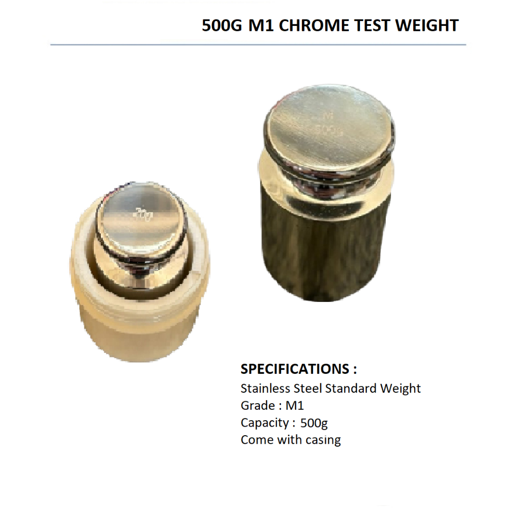 500g M1 CHROME TEST WEIGHT สแตนเลสน้ําหนักมาตรฐาน