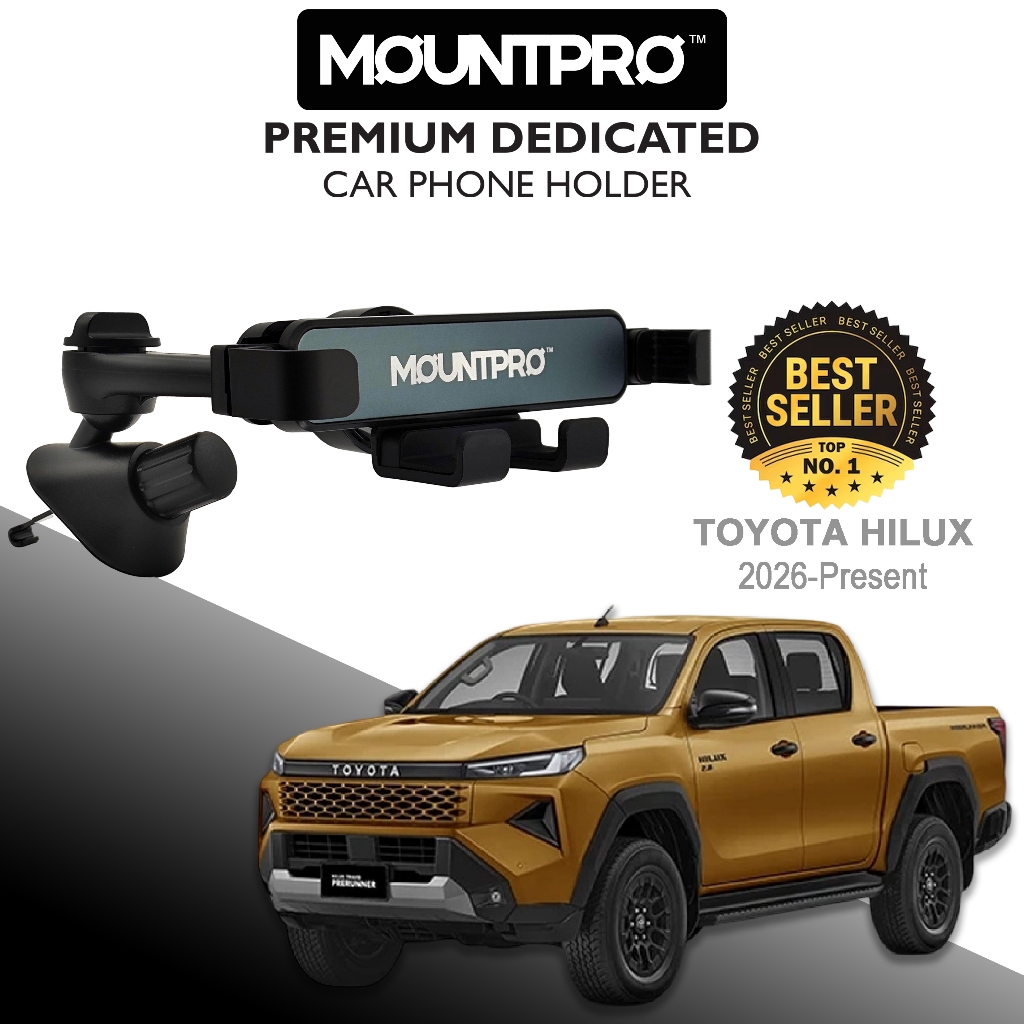 MOUNTPROTM Premium Defogging Air Outlet ที่วางโทรศัพท์ในรถยนต์ Toyota Hilux (2026-ปัจจุบัน)