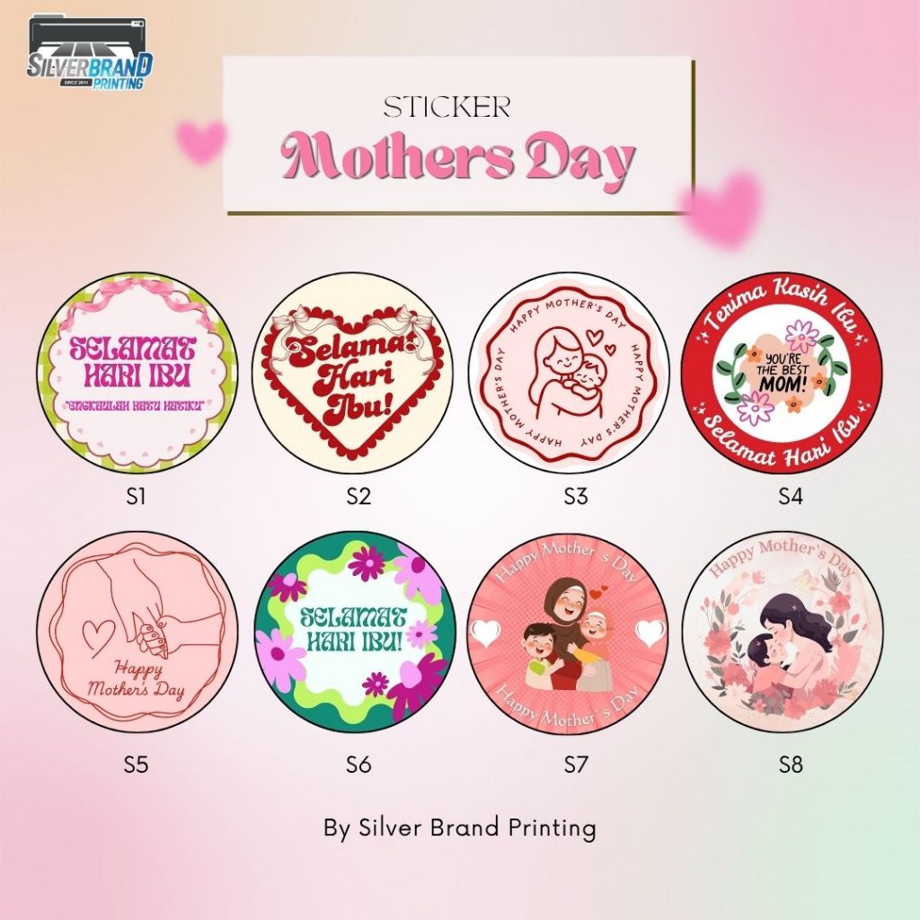 สติ๊กเกอร์ HARI IBU / LABEL STICKER HADIAH / สติ๊กเกอร์ MOTHERS DAY / สติ๊กเกอร์ COMEL / สติ๊กเกอร์ป