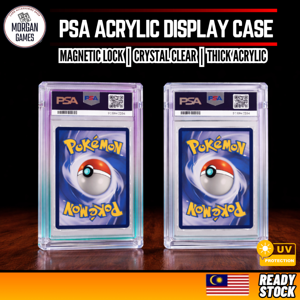 【Morgan Games】[Ready Stock] PSA Magnetic Display Acrylic Case | For PSA Graded Cards | UV Protection