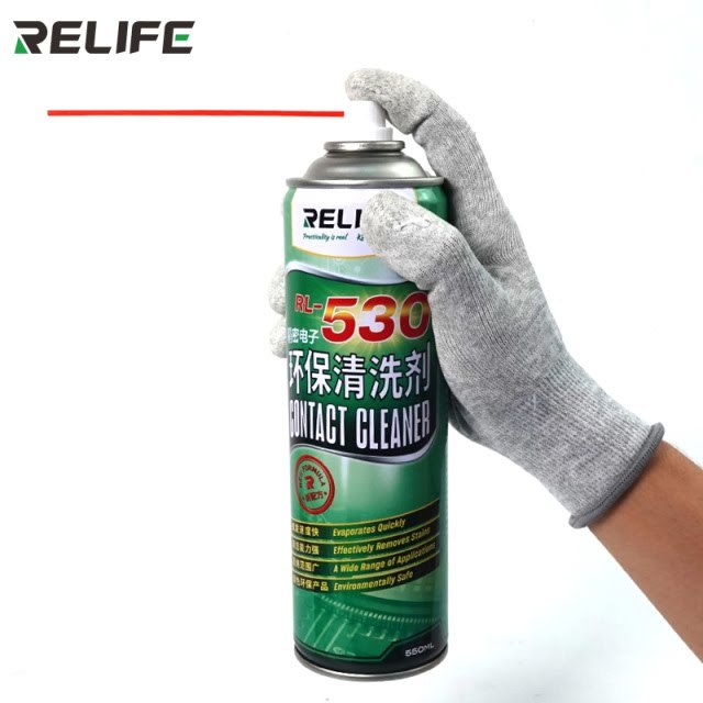 Relife Rl-530 550ml Electronic Contact Cleaner Relife RL-530 สําหรับโทรศัพท์มือถือ Lcd Board ซ่อมเคร