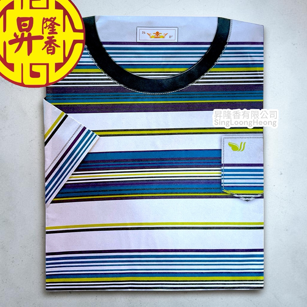 BC19 Bagged Rich Round Neck Mens T-Shirt Jeans (SHA-M/BC19) Color Random Paper Produst Qing Ming Fes