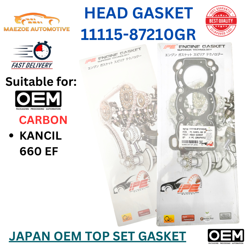 ปะเก็นหัว 11115-87210 สําหรับ Perodua Kancil 660 EF Daihatsu Mira 660 12V L200 L2 L2S SC EF-EL (คาร์