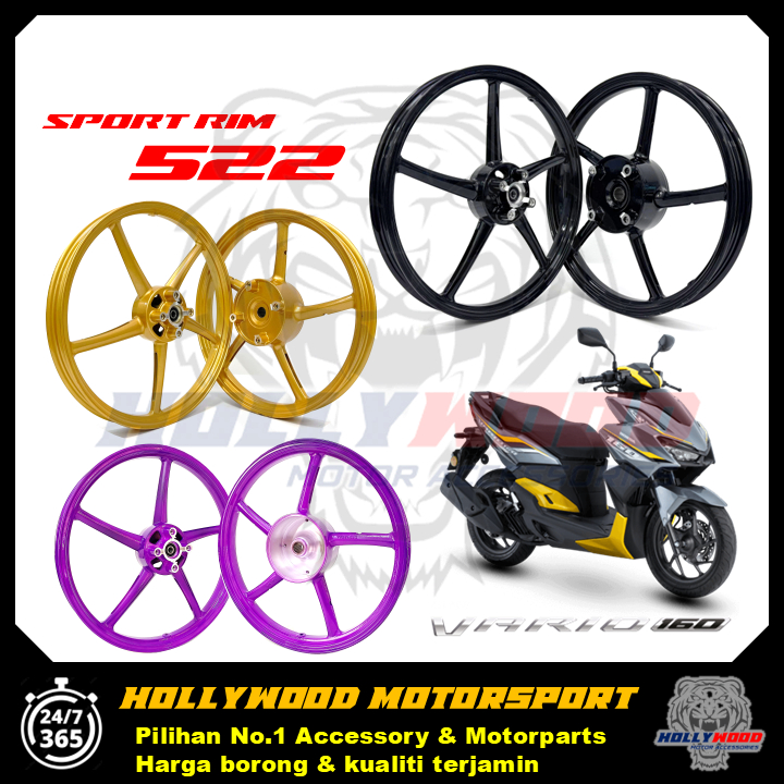 VARIO160 SPORT RIM ENKEI 17 SP522 5 BATANG SIAP BEARING BUSH