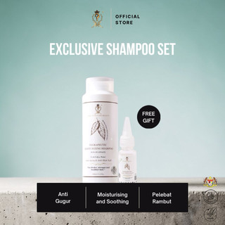 [HQ] K&K 100% HERBAL THERAPEUTIC MOISTURISING SHAMPOO 330ML & 20ML SERUM - LEBATKAN RAMBUT- BABY HAIR GROWTH