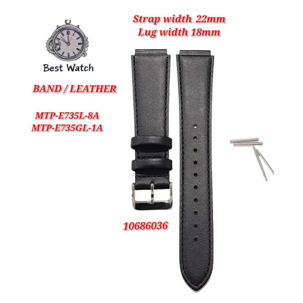อะไหล่ทดแทน Casio MTP-E735L / MTP-E735GL (18MM) - BAND/LEATHER