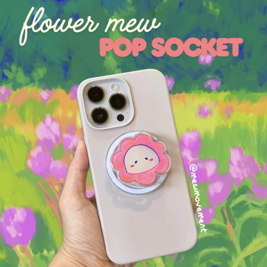 Flower Mew Phone Grip Magsafe