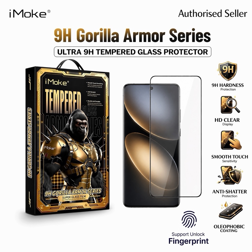 IMoke 9H 0.33 มม.กระจกนิรภัยสําหรับVivo X300 Ultra/X300 Pro 5G/X300 5G