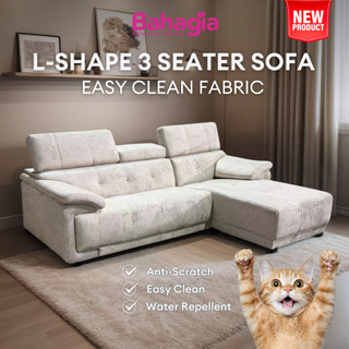 ✨Free Install✨Bahagia Scott L-Shape Sofa ~ Fabric Sofa ~  Easy Clean ~ Pocketed Spring ~ Sofa~ Living Room 沙发 151-29/30