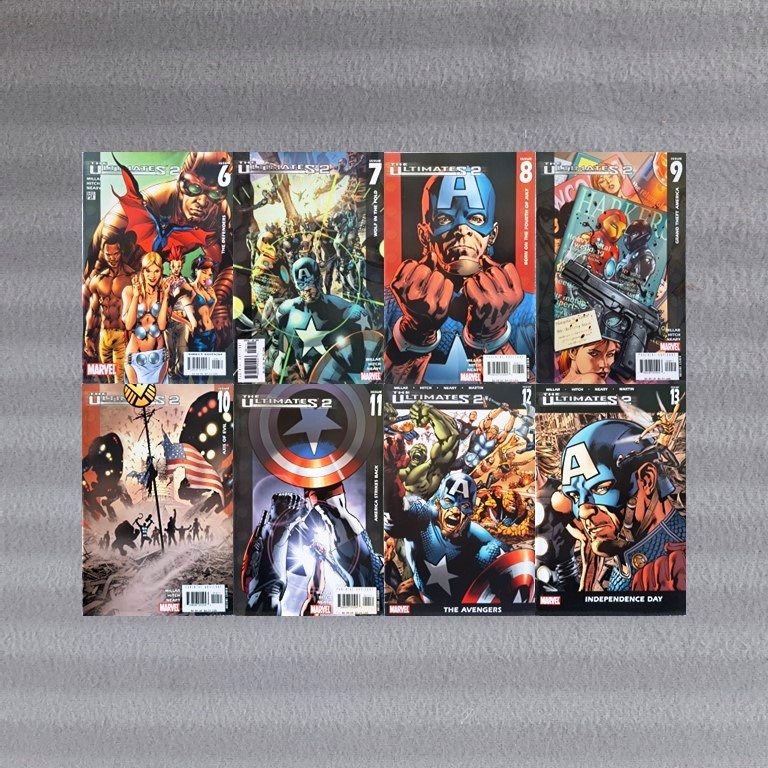 Ultimates 2 6- 13 ชุดบางส่วน (ชุดที่ 2 Marvel Comics) Mark Millar, Bryan Hitch