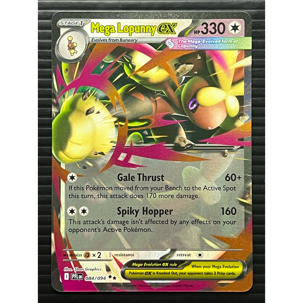 Mega Lopunny ex 084/094 การ์ดโปเกมอนภาษาอังกฤษ