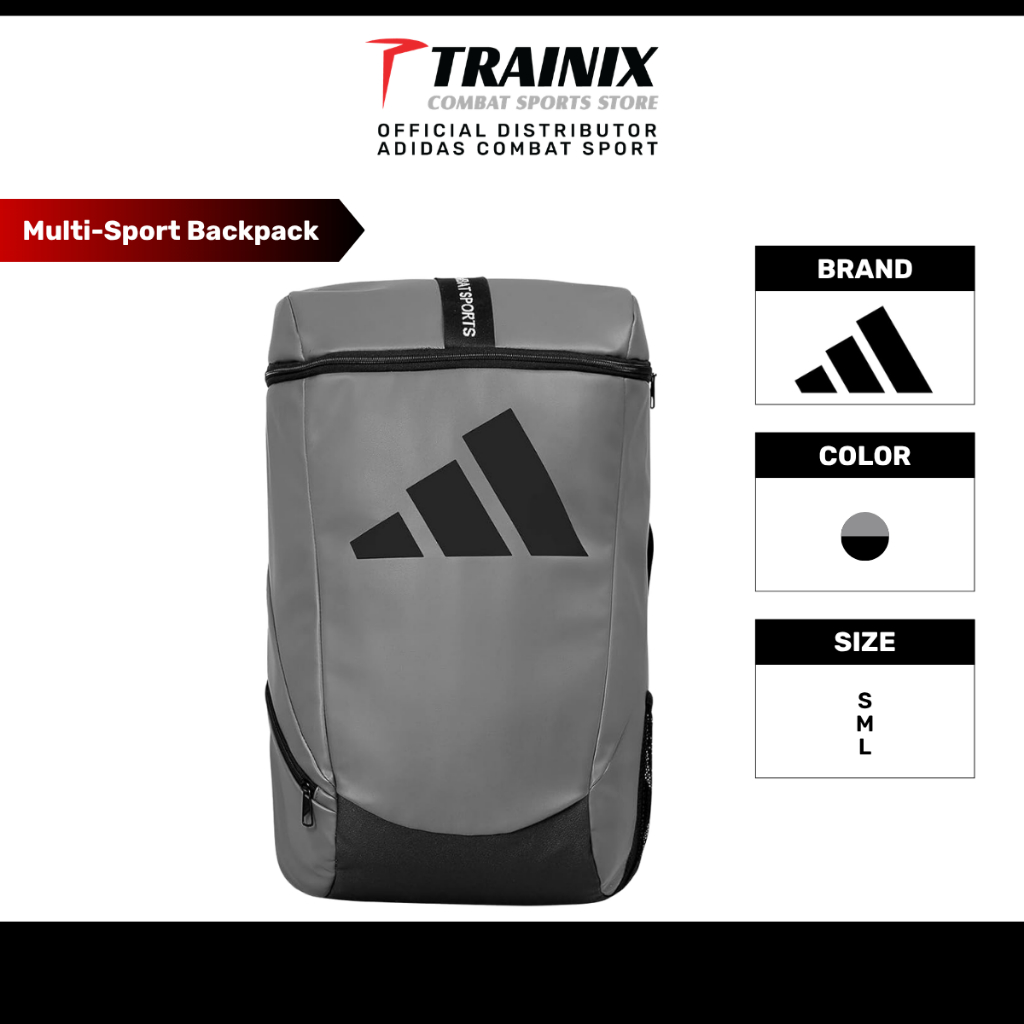 ADIDAS COMBAT SPORT BACKPACK - GREY/BLACK (ADIACC091CS)
