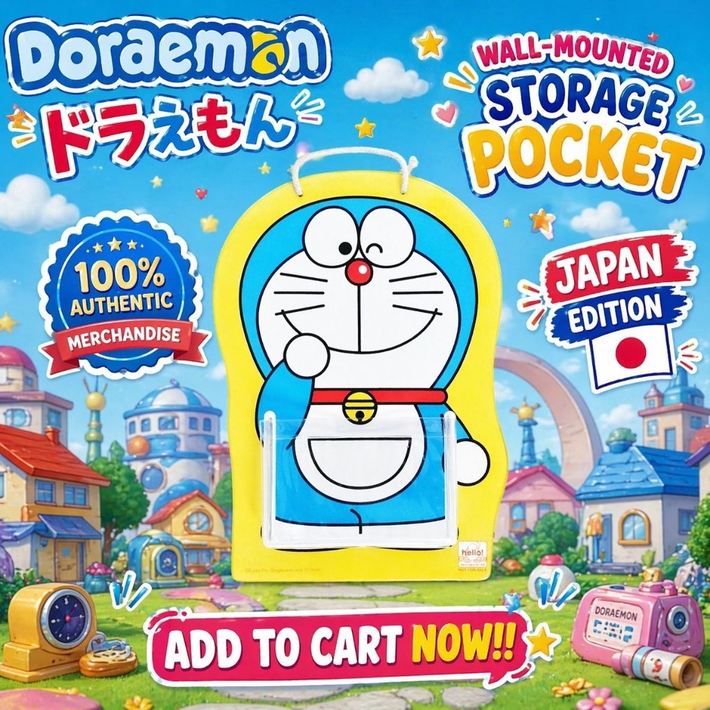DORAEMON : WALL-MOUNTED STAGE POCKET JAN26 DORAEMON!! ️-( % official & authentic Japan edition Jan