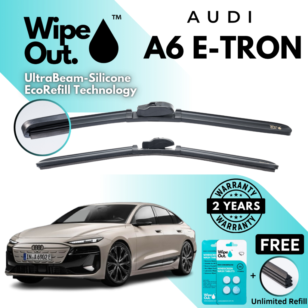 [PREMIER] WipeOut UltraBeam Silicone EcoRefill-Technology Wiper AUDI A6 E-TRON (ชุดหน้า)