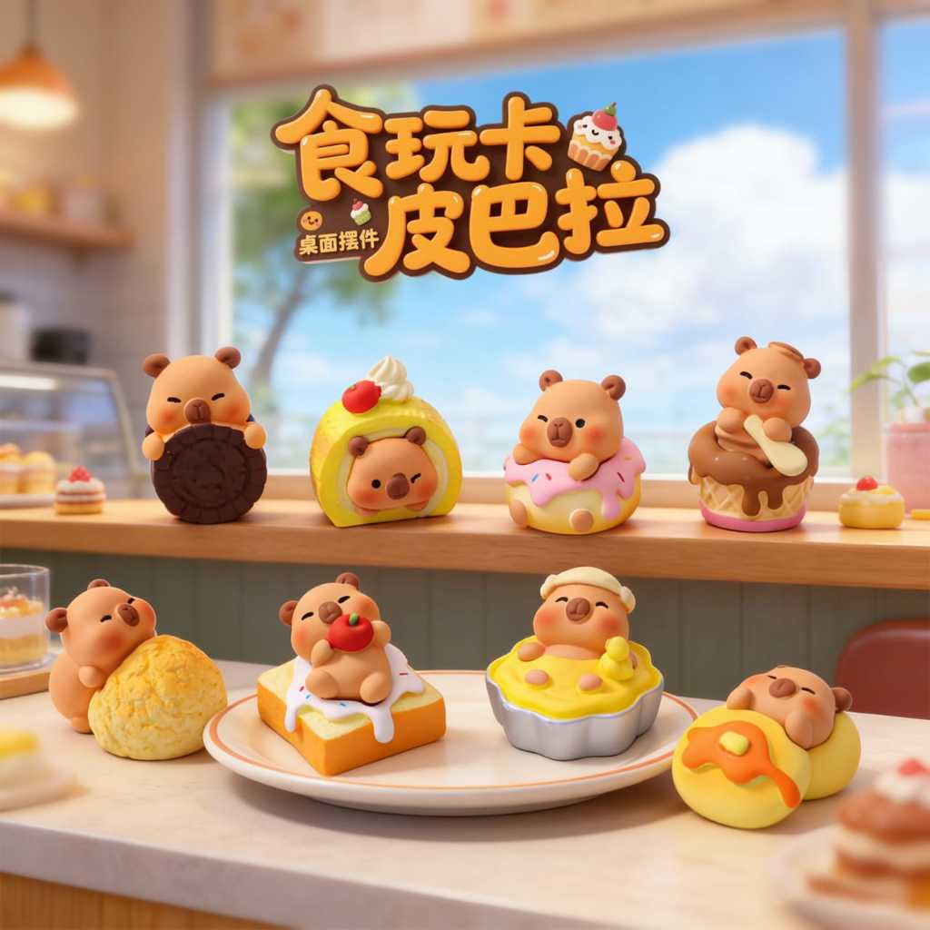 Capybara Food Series2 เครื่องประดับตั้งโต๊ะด้าน Capybara Food Series2 เครื่องประดับตั้งโต๊ะด้าน