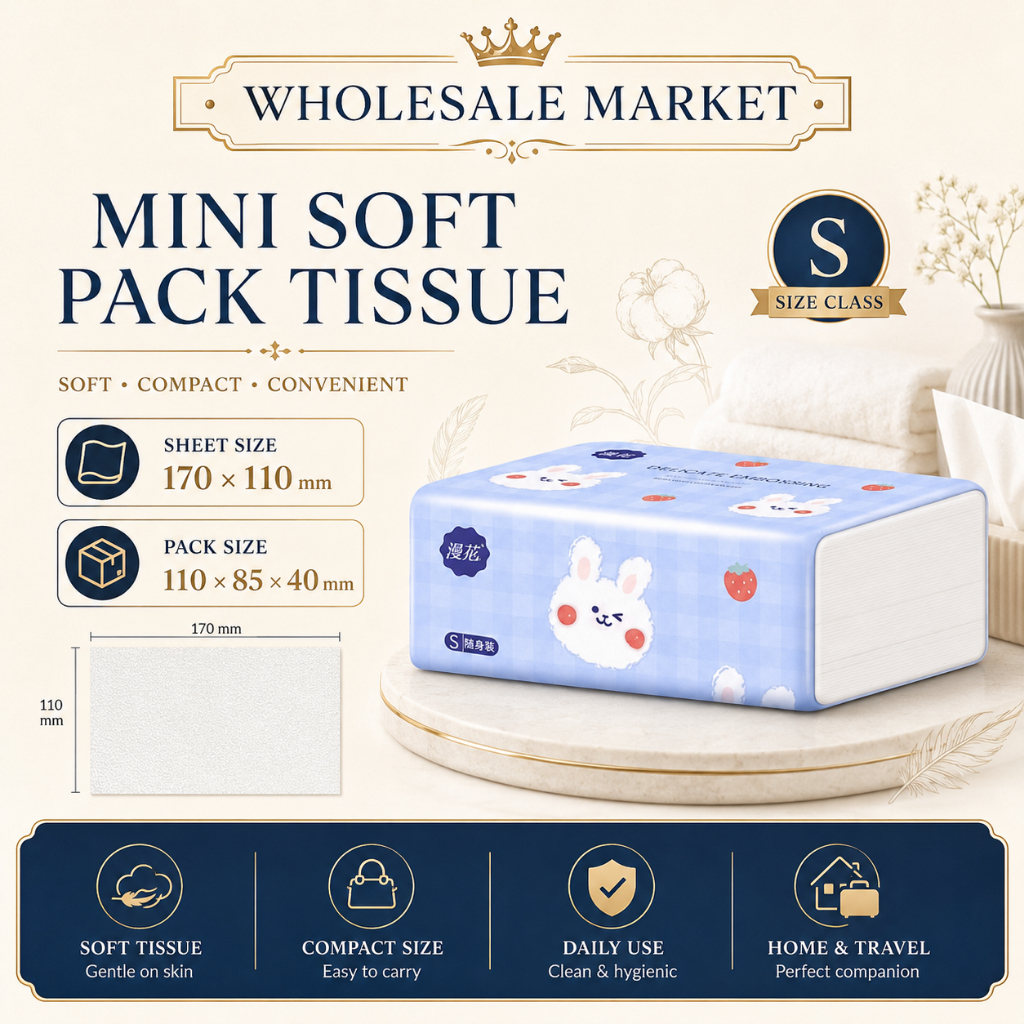 RABBIT TISSUE PAPE Soft Facial Tisu 4Ply P/Sheet cotton Tissue face Tissue Paper包装纸巾 外带纸巾 洗奶巾