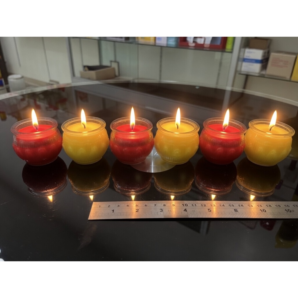 6 pieces of lotus shape candle, 24 hours burning, great quality.